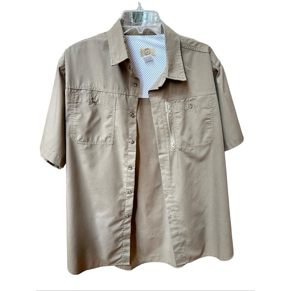 Habband Travelers Men’s Fishing Short Sleeve Pocket Shirt, M